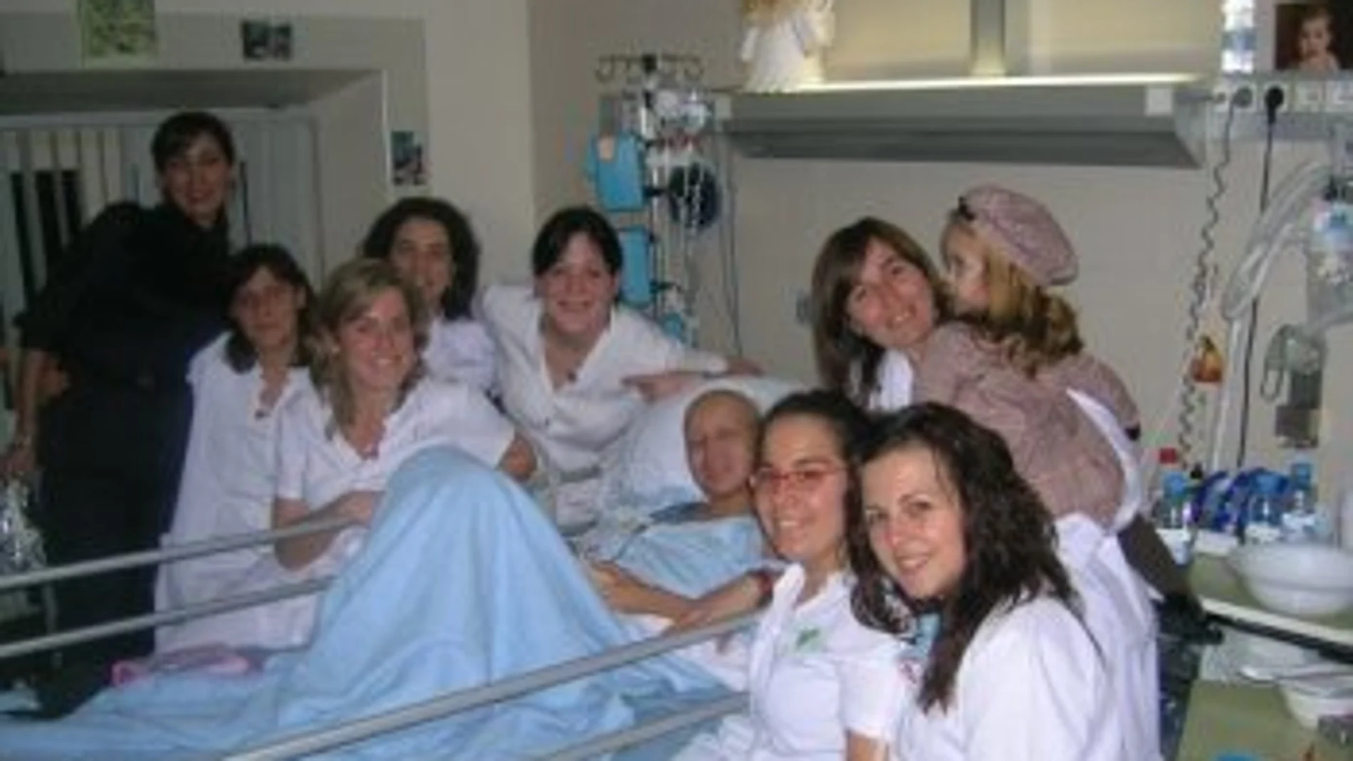 Ximena durante su estancia en el hospital