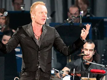 Sting durante el concierto en Bilbao Sting durante el concierto en Bilbao