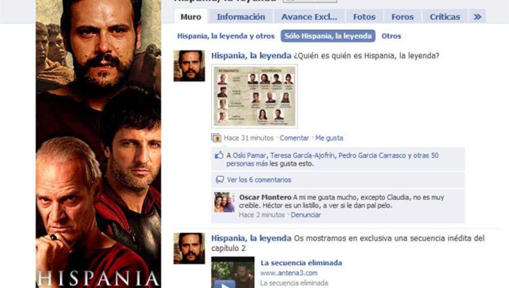 Hispania en Facebook