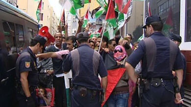 Concentración frente al consulado de Marruecos en Las Palmas