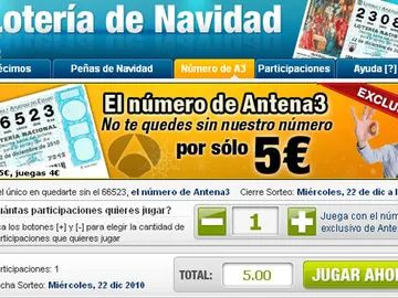 El número de antena 3 para Navidad El número de antena 3 para Navidad