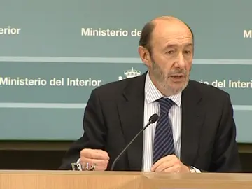 El Ministro del Interior, Alfredo Pérez Rubalcaba El Ministro del Interior, Alfredo Pérez Rubalcaba