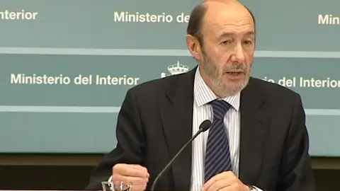 El Ministro del Interior, Alfredo Pérez Rubalcaba El Ministro del Interior, Alfredo Pérez Rubalcaba