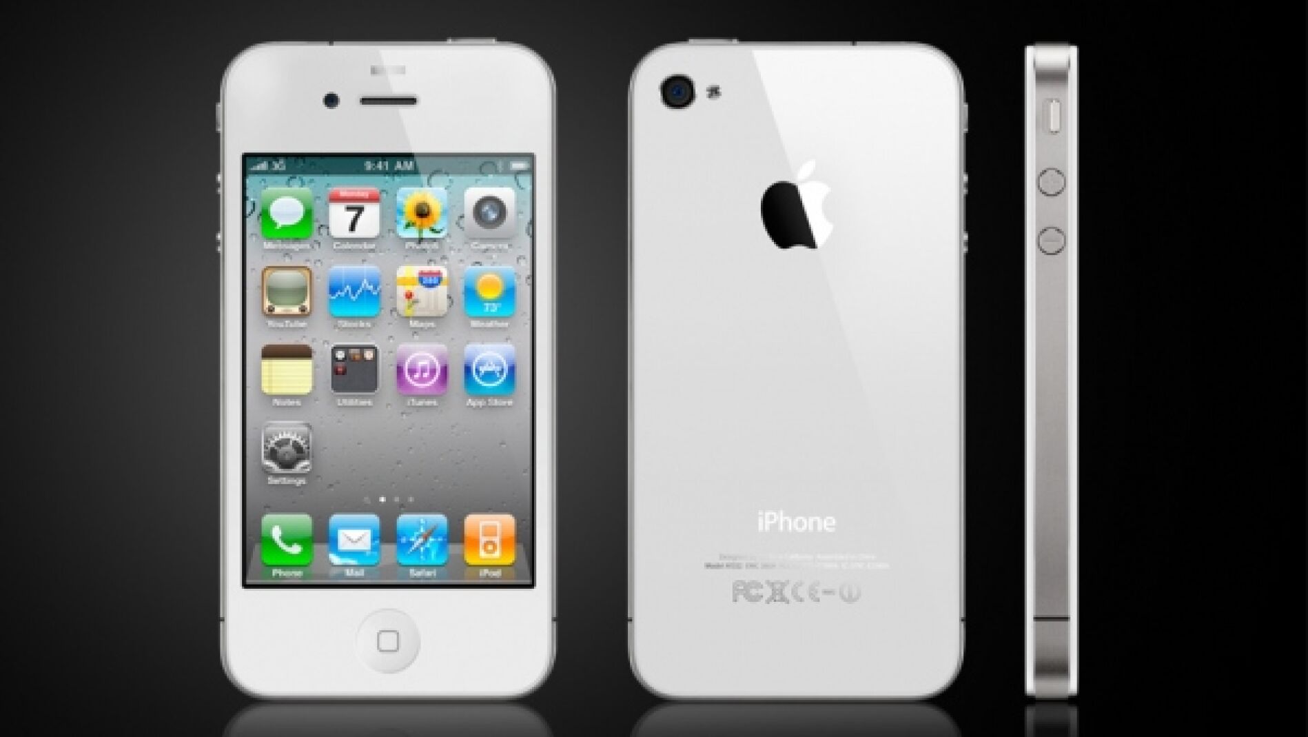 iPhone 4 en blanco