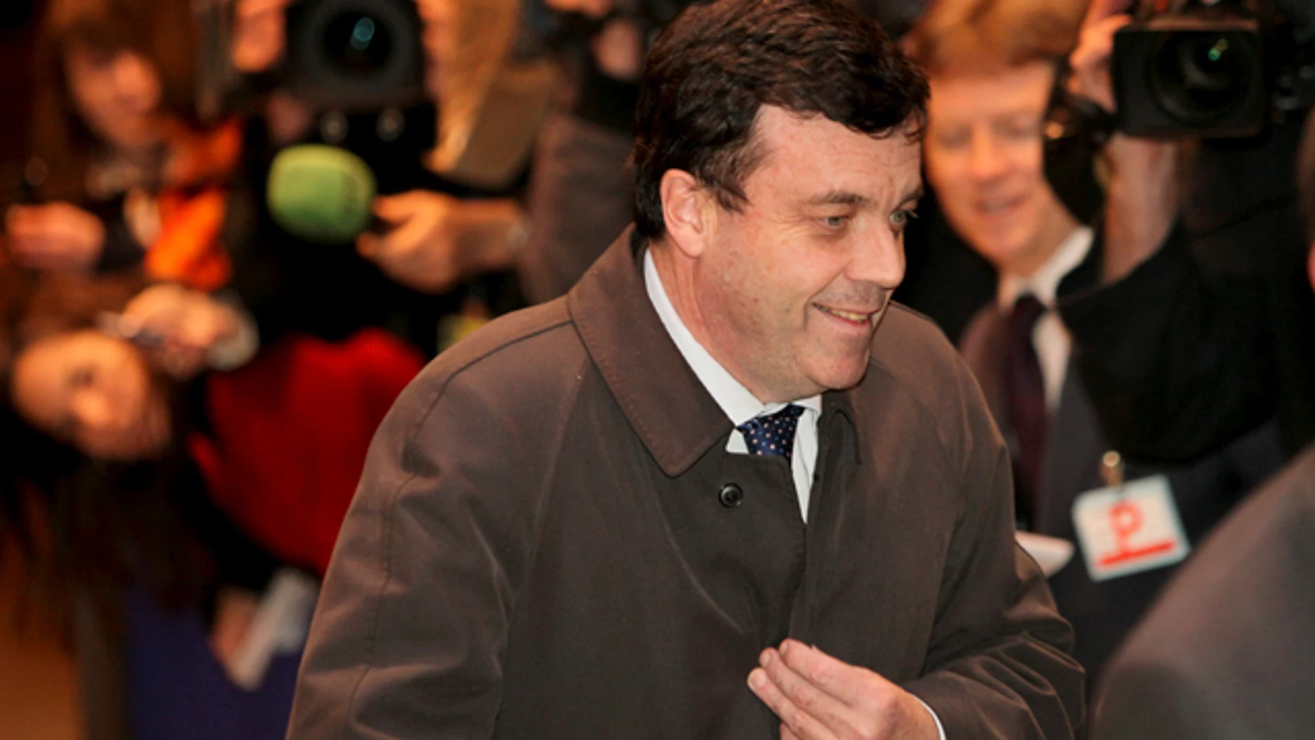 El ministro irlandés de Economía a su llegada a la reunión del Ecofin El ministro irlandés de Economía a su llegada a la reunión del Ecofin