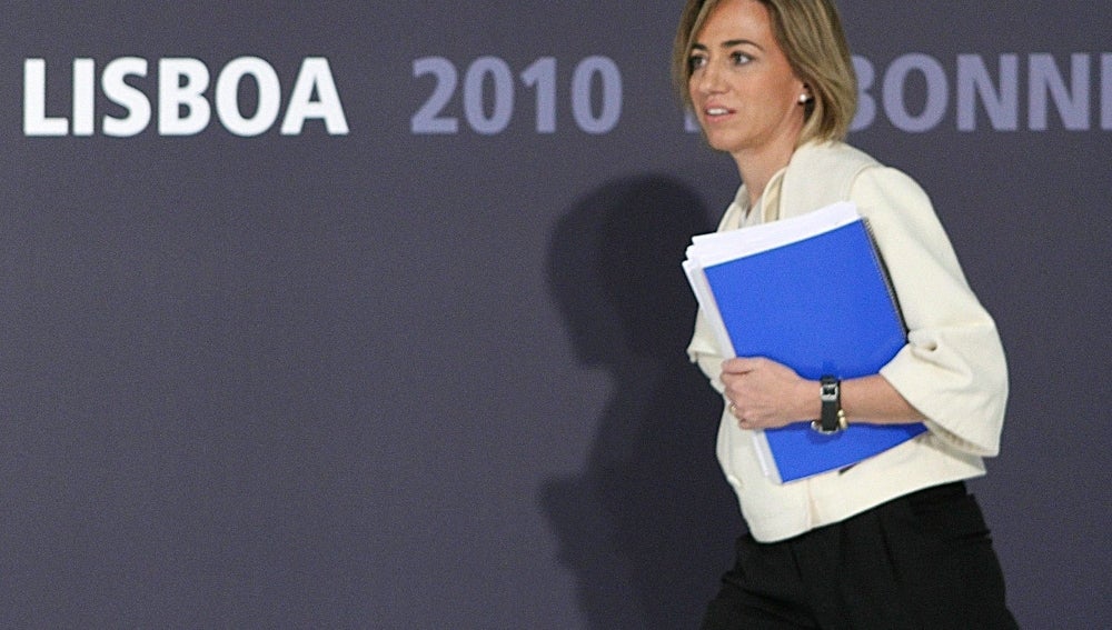 Carme Chacón en Lisboa