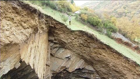 La tierra se "abre" en un monte de Lugo
