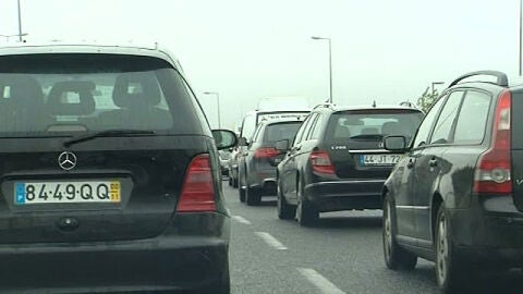 Atasco para entrar a la capital