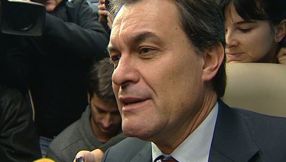 Artur Mas, con el Barça