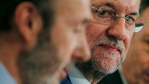 El candidato socialista con el l&iacute;der de la oposici&oacute;n