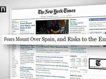 Portada de 'The New York Times' Portada de 'The New York Times'