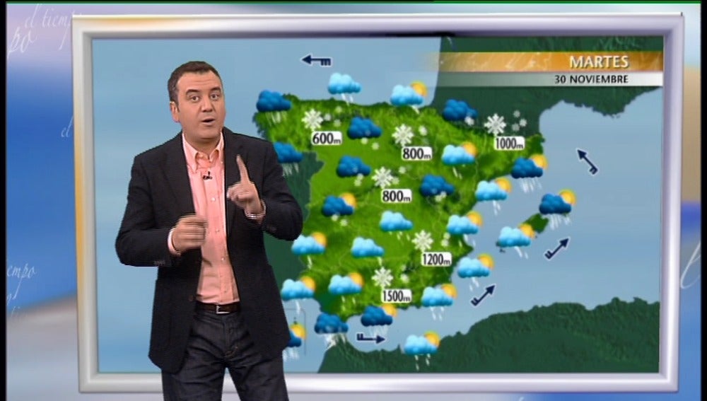 El tiempo martes 30 de noviembre