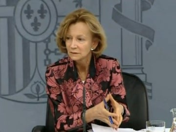 Elena Salgado tras el Consejo de Ministros