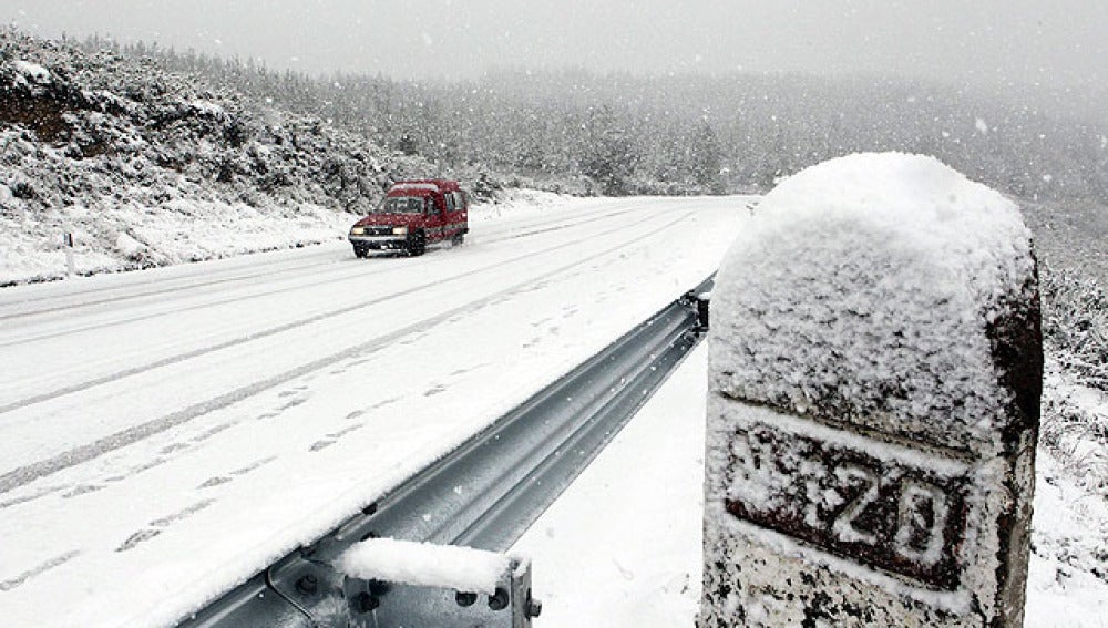 La carretera A52 en Pontevedra