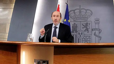Comparecencia en Moncloa de Alfredo Pérez Rubalcaba Comparecencia en Moncloa de Alfredo Pérez Rubalcaba