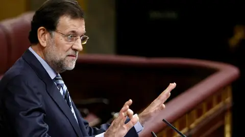 Rajoy durante su intervención en el Congreso de los Diputados Rajoy durante su intervención en el Congreso de los Diputados