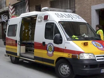 Un vehículo del samur en Barcelona Un vehículo del samur en Barcelona