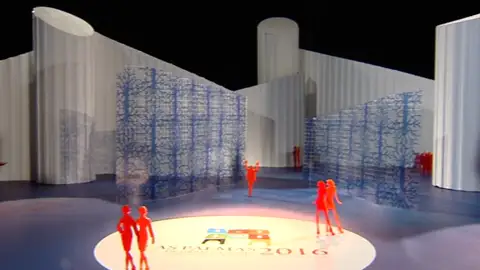 Maqueta del escenario de carnavales en Las Palmas Maqueta del escenario de carnavales en Las Palmas