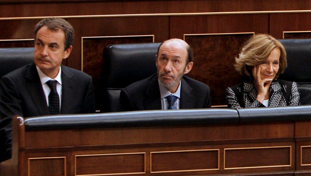 Zapatero, Rubalcaba y Salgado en el Congreso