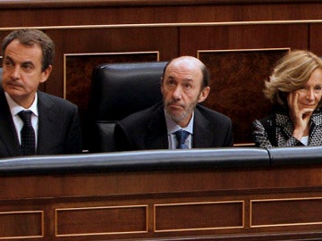 Zapatero, Rubalcaba y Salgado en el Congreso
