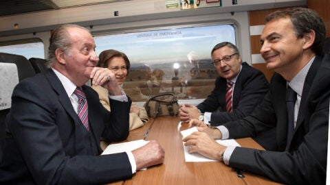 Zapatero, Blanco y los Reyes en el AVE