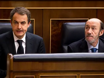 Zapatero y Rubalcaba en el Congreso Zapatero y Rubalcaba en el Congreso
