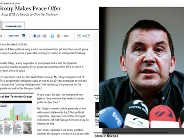 Otegi en The Wall Street Journal Otegi en The Wall Street Journal