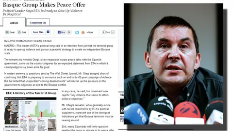 Otegi en The Wall Street Journal Otegi en The Wall Street Journal