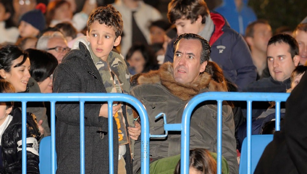 Froilán, Victoria Federica y Jaime de Marichalar esperan en la cabalgata