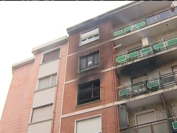 Vivienda incendiada en Santurce Vivienda incendiada en Santurce