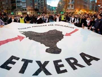 Manifestación en Bilbao a favor de los presos de ETA