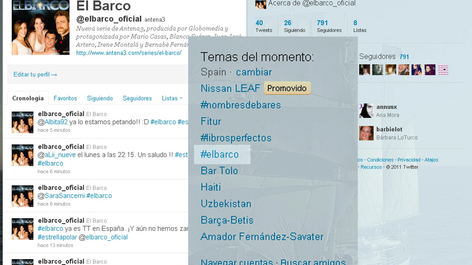#elbarco es Trending Tópic 