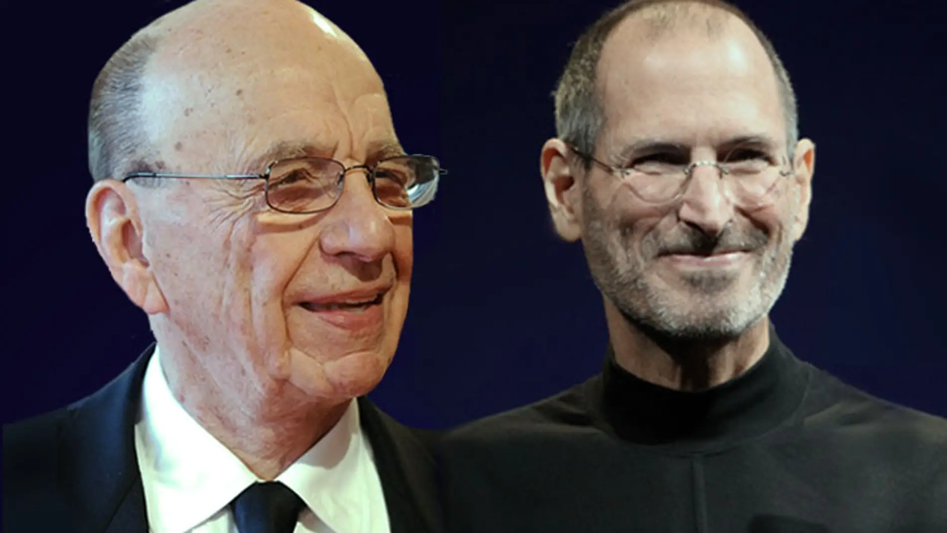Rupert Murdoch y Steve Jobs 