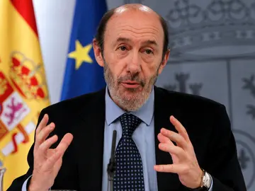 Rueda de prensa de Alfredo Pérez Rubalcaba desde La Moncloa Rueda de prensa de Alfredo Pérez Rubalcaba desde La Moncloa