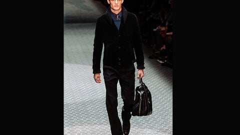 Un modelo en el desfile de Gucci