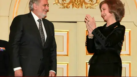 Plácido Domingo junto a la Reina Sofía Plácido Domingo junto a la Reina Sofía