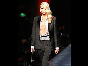 Andrej Pejic, en el desfile de Gaultier