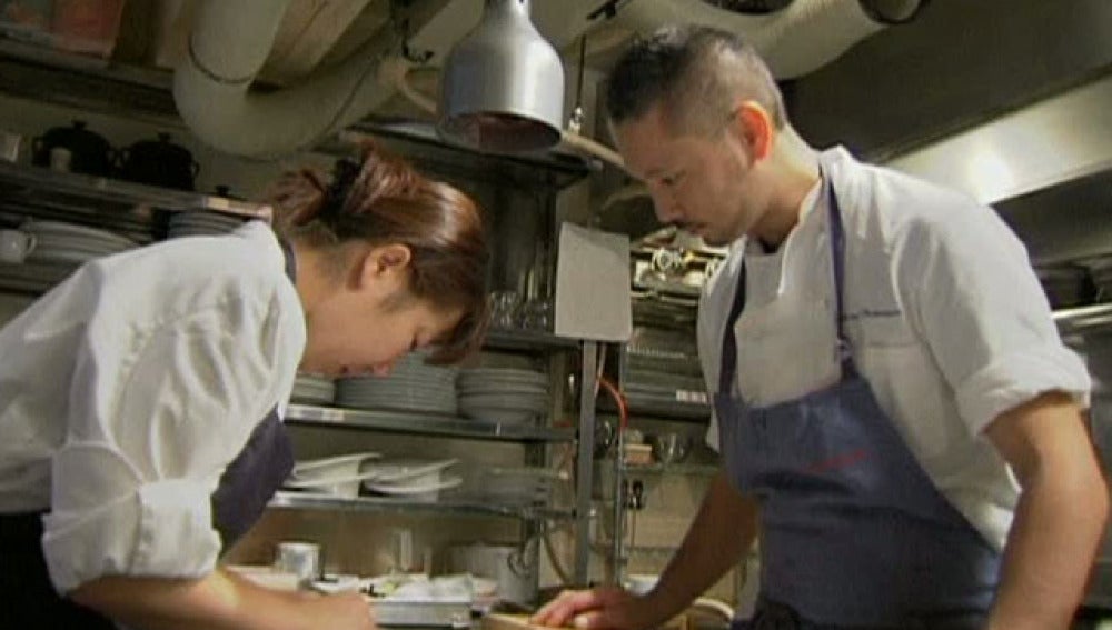 Cocina de un restaurante japonés