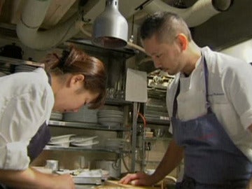 Cocina de un restaurante japonés