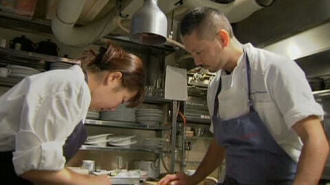Cocina de un restaurante japon&eacute;s