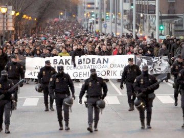 Manifestación en Pamplona contra las detenciones y por un proceso democrático