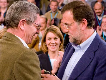 Gallardón y Rajoy en la Convención del PP Gallardón y Rajoy en la Convención del PP
