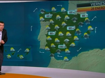 Previsión del tiempo noche 27 de enero