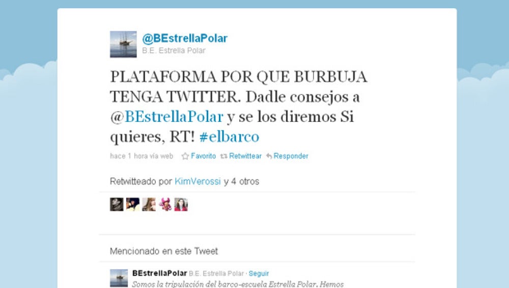 Queremos que Burbuja tenga twitter