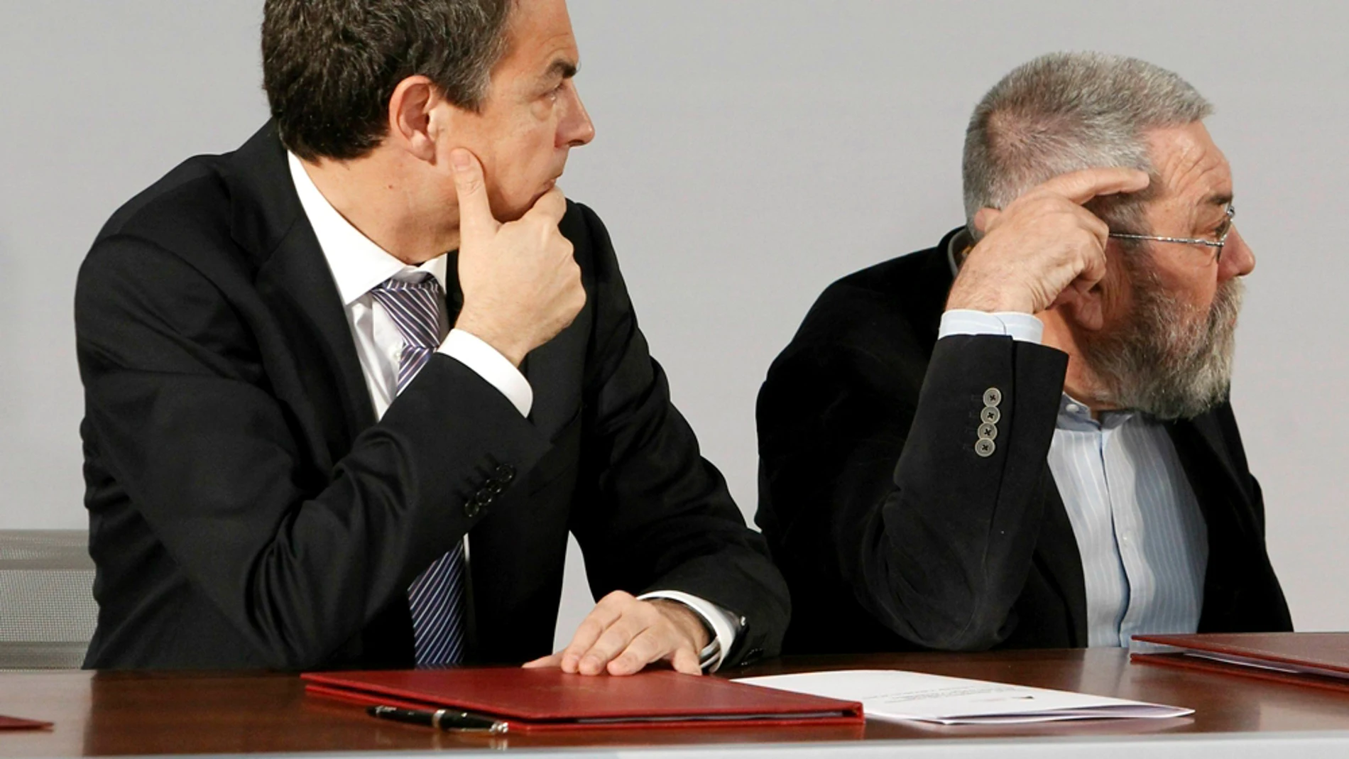 José Luis Rodríguez Zapatero junto a Cándido Méndez José Luis Rodríguez Zapatero junto a Cándido Méndez