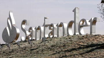 Vista del logotipo del Grupo Santander