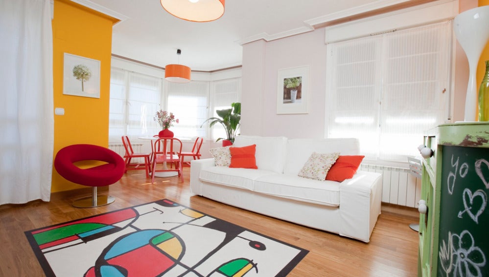 Sala con color y vida