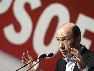 Rubalcaba en un acto público Rubalcaba en un acto público