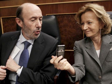 Rubalcaba y Salgado en el Congreso