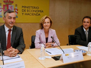 Salgado, junto a Ocaña y López Carbajo